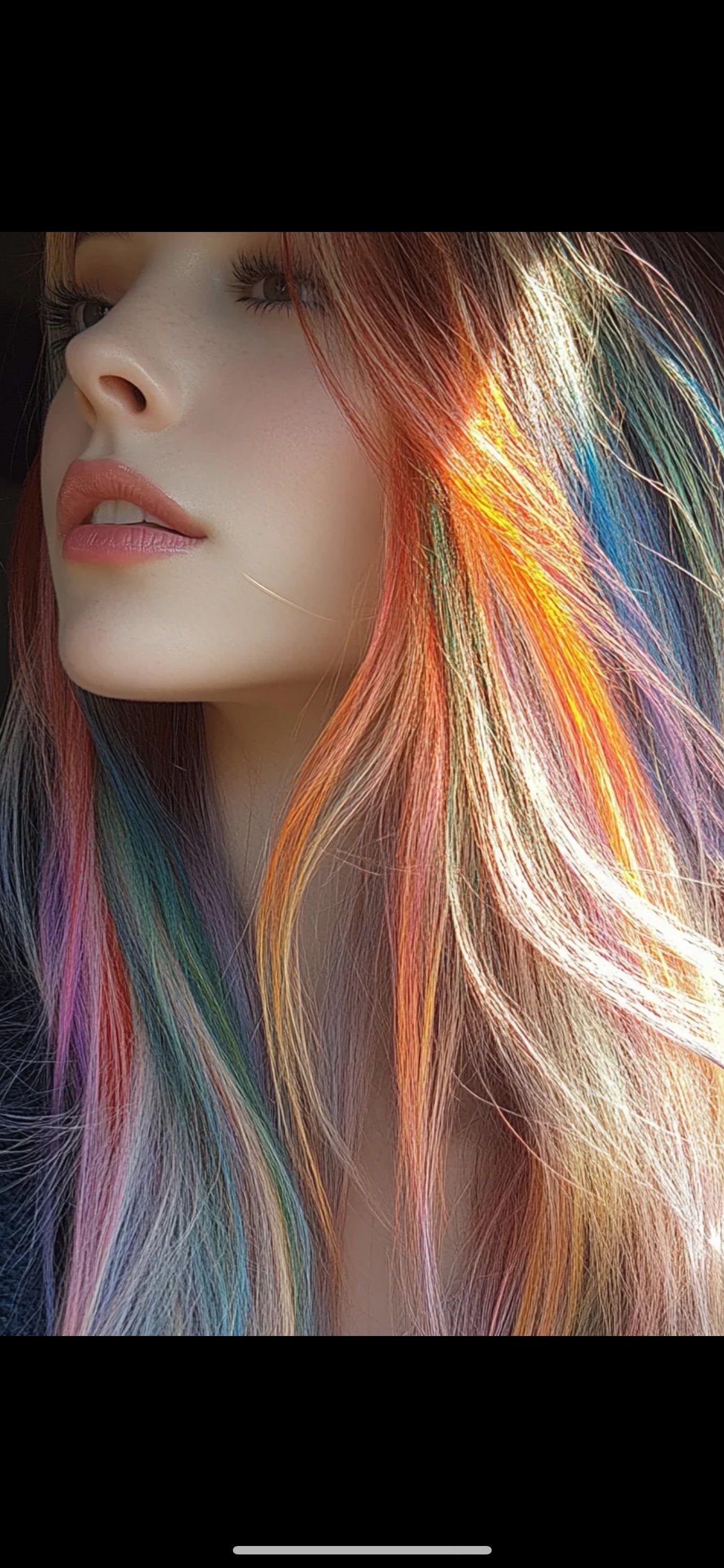 把	留在头发上	
最后上色效果在阳光照耀下简直美翻天!