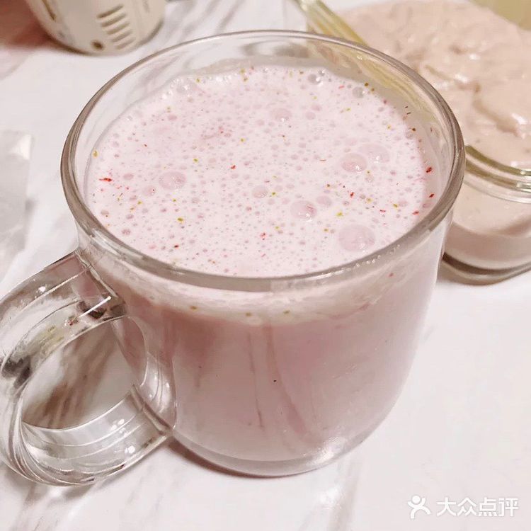 低糖不用油炒，😋解馋的芋泥，草莓牛奶