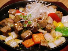 日式铁板牛肉粒-隐月· 㐂和食屋(芝罘万达公馆店)