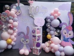 -团子宝宝宴派对百日宴生日布置策划·求婚策划·气球布置别墅民宿