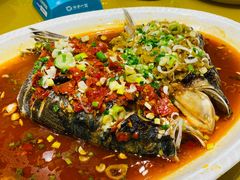 双椒鱼头-六缘蒸菜馆(蓝天花园店)