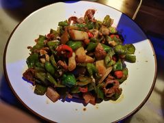 泡椒莲藕带炒鸡胗-绿茶餐厅(光谷世界城步行街店)