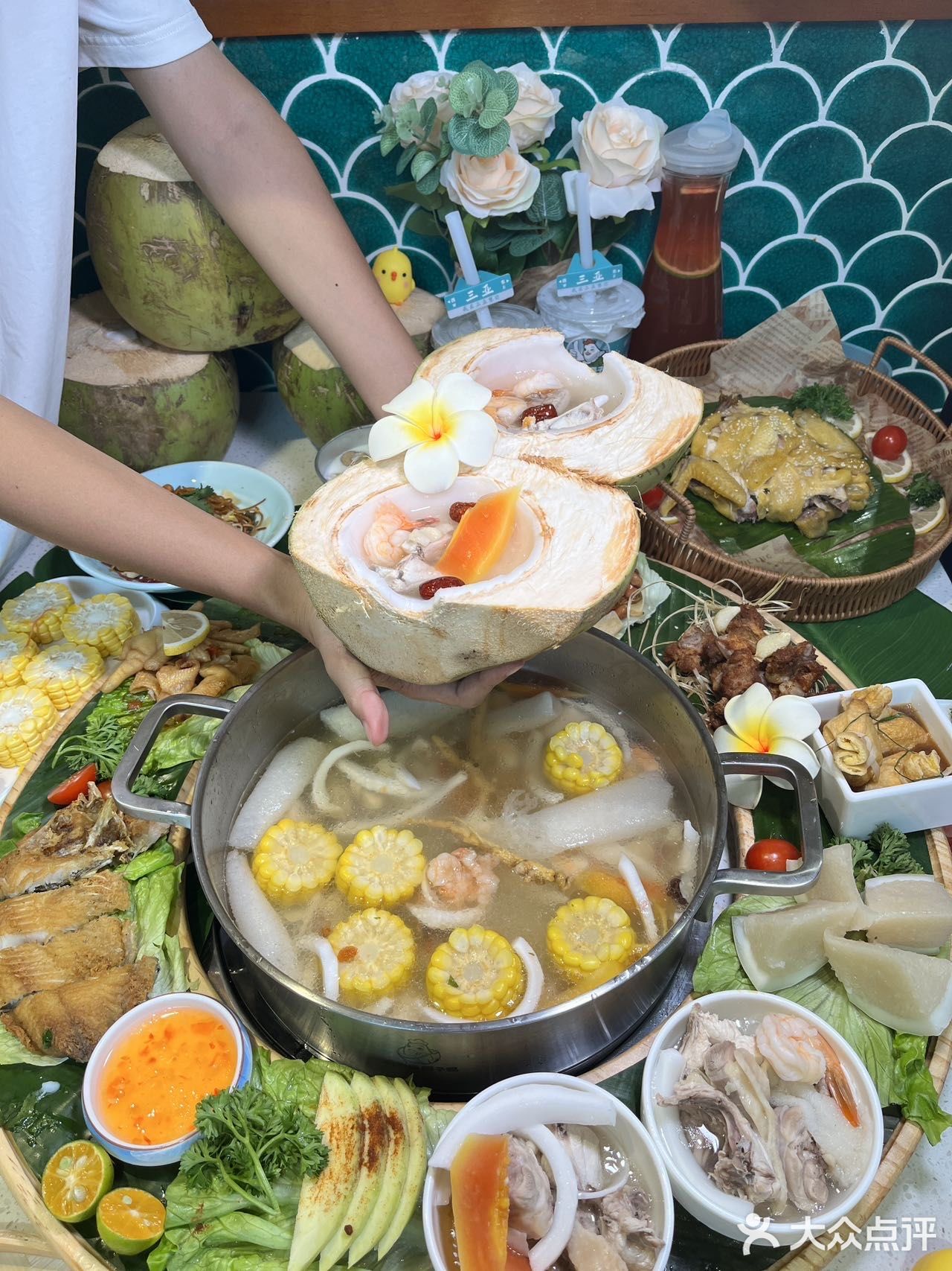 三亚椰子鸡届天花板‼️好吃巨多料