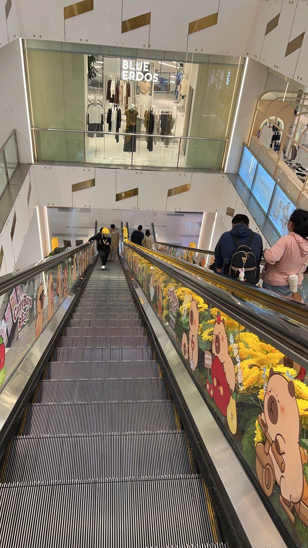 龙之梦的长扶梯