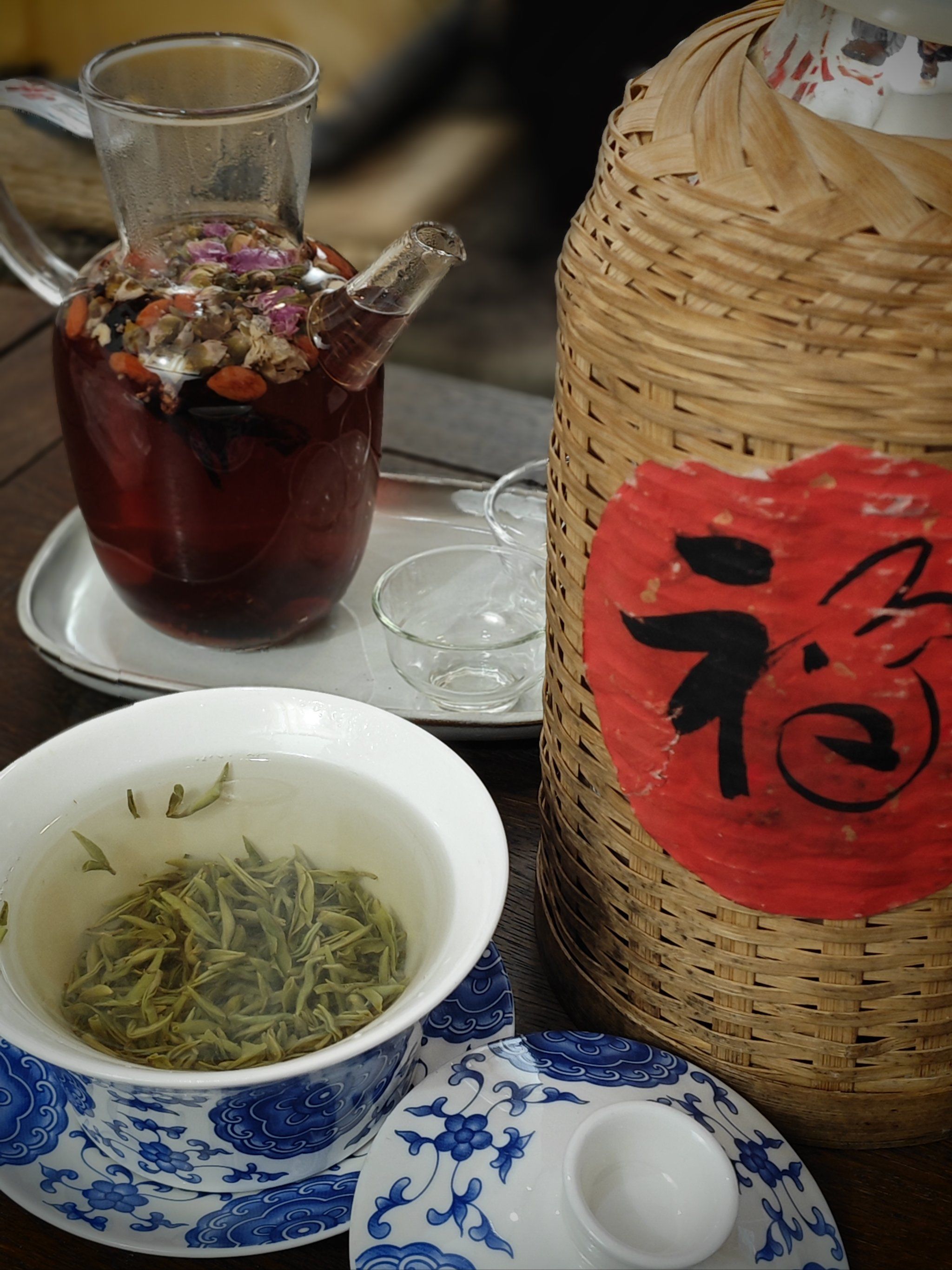 成都的冬日暖阳 晒太阳喝盖碗茶