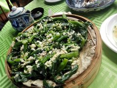 笼子蒸菜心-盛港湾海鲜食府(黄沙店)