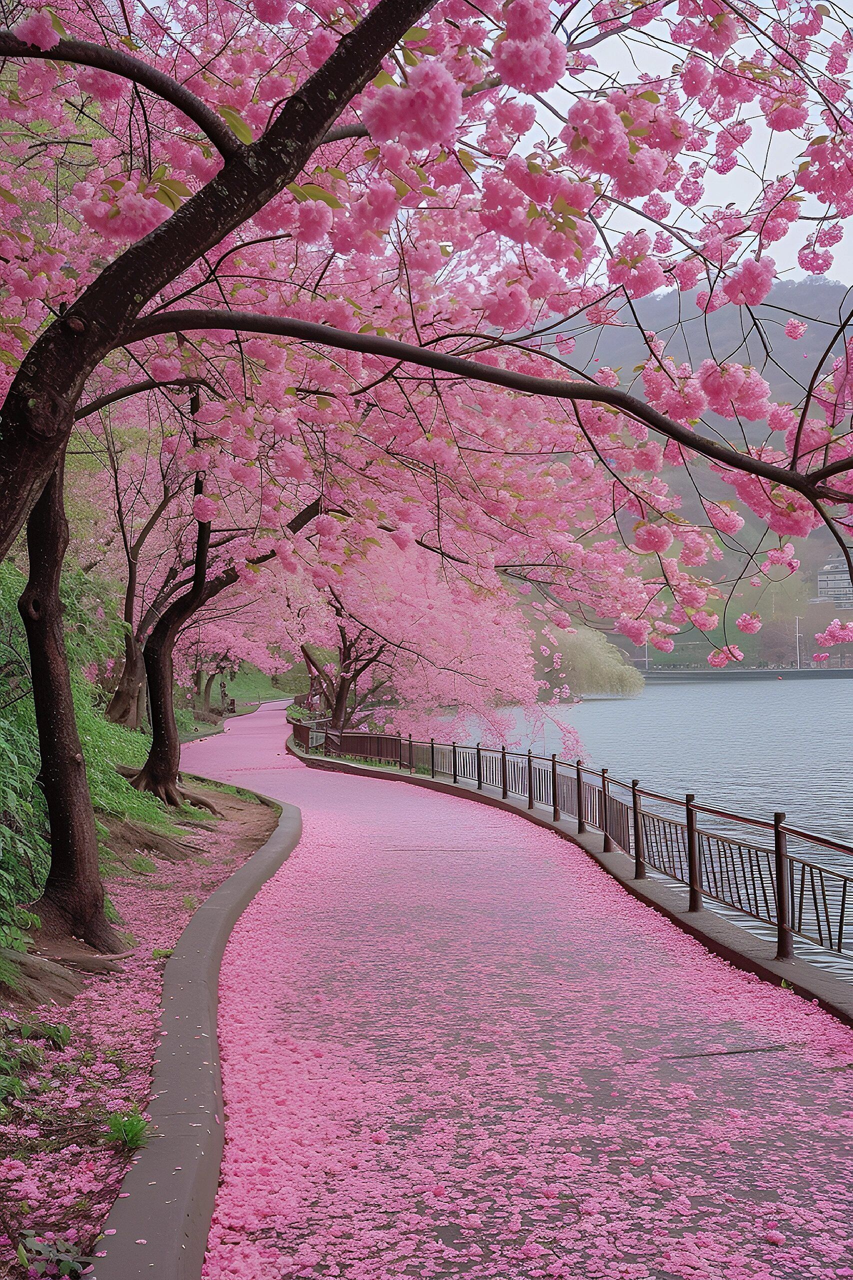 樱花飘落如梦境