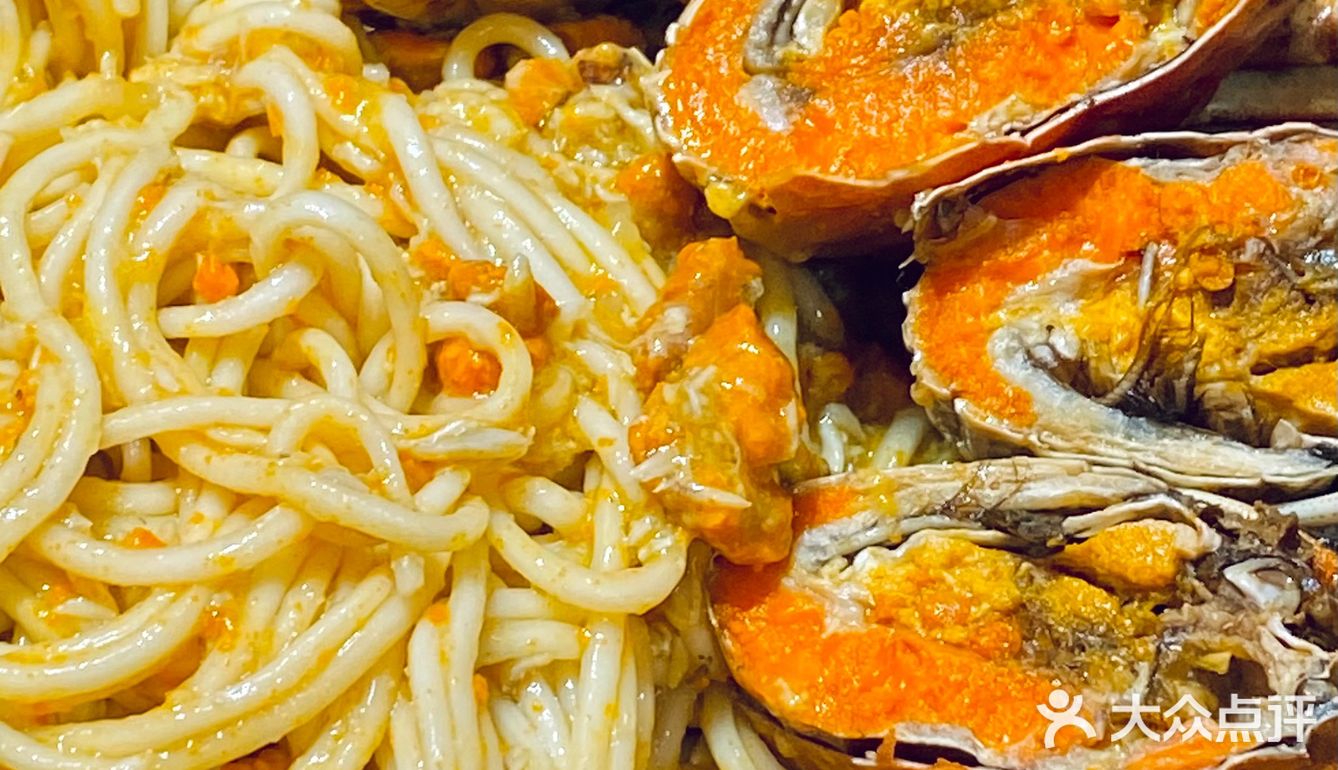打卡新街口必吃美食[胜利]黄金蟹黄拌面 🦀