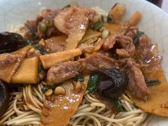 虾仁肉片炒冬笋面-晓午阳常熟炒浇面(红庙店)