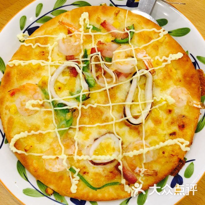 虾仁培根披萨