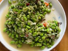手捏菜炒毛豆-芦茨金富饭庄·25年老字号·专做稻草鸡