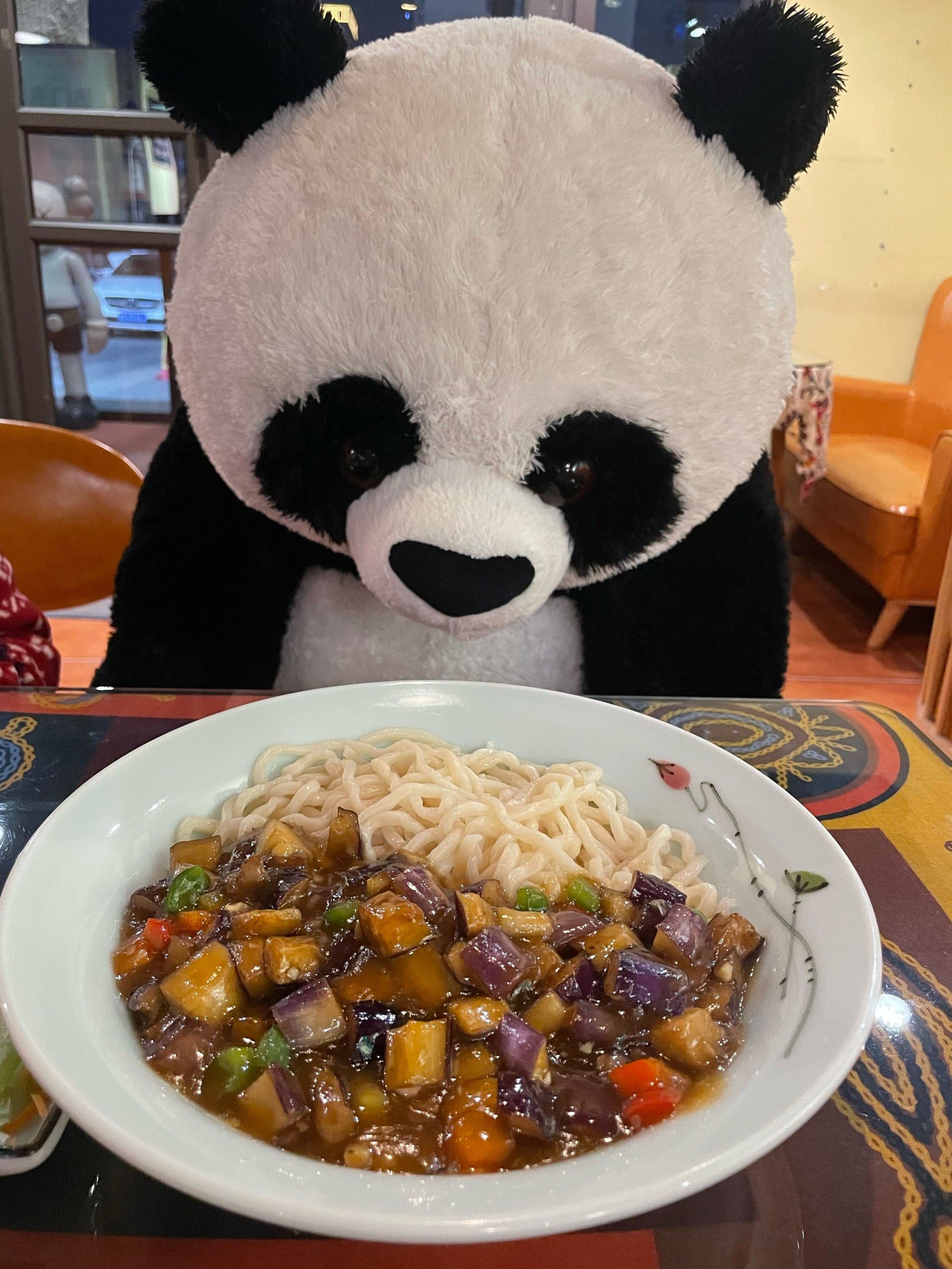 熊猫陪我吃面