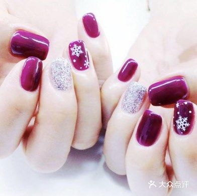 圣诞美甲系列：冬日雪花❄️，我🉑️