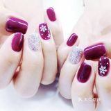 圣诞美甲系列：冬日雪花❄️，我🉑️