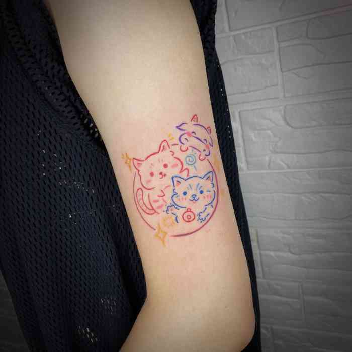 中的霸王餐3厘米的图案终于有了人生的第一个纹身