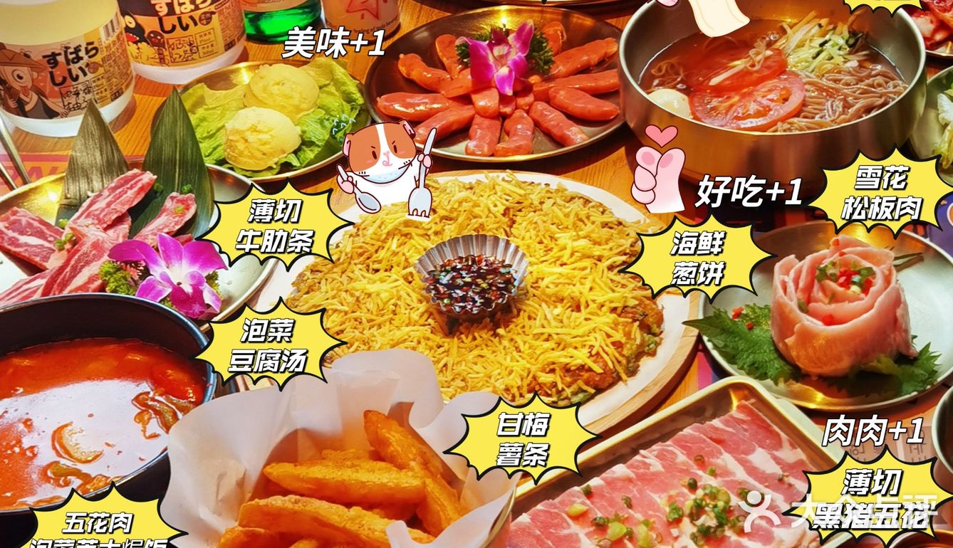 有趣的韩国🇰🇷烤肉店！转角遇欧巴[加油]