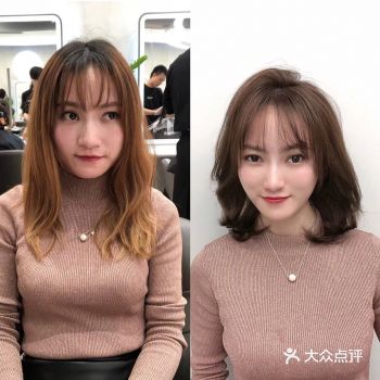 再搭配一个修饰脸型的刘海好，显得非常减龄哦