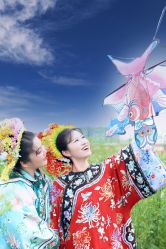 -后宫·古装汉服京剧儿童亲子全家福摄影