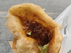 -小红车炸蛋葱油饼