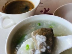菠菜猪肝粥-青岛中心假日酒店·蓝天行政酒廊