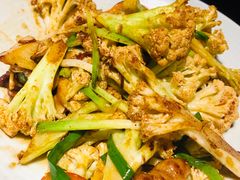 干锅有机花菜-老头儿油爆虾(星光一期店)