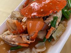 葱姜炒螃蟹-真浪花园海鲜餐馆