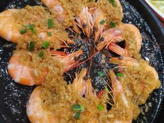 铁板蒜蓉生煎虾-再回头私房菜·老南京菜