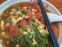 西红柿鸡蛋面-手擀菠菜面(西康路店)