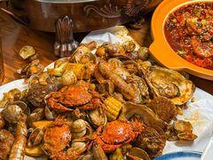 -东来菜馆•手抓海鲜家常菜•海鲜锅贴(鸽子窝店)