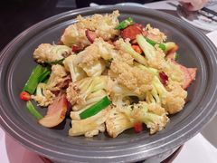 干锅有机菜花-小河盐帮·私家菜·烤鸭(三元桥·霄云路店)