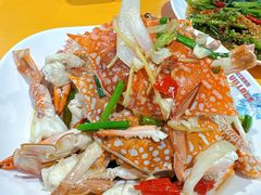 葱姜炒兰花蟹-班赞海鲜市场胖阿姨加工点