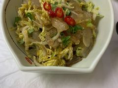 菜心拌蛰皮-红旗饭庄