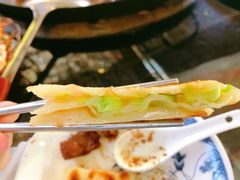 葱花饼-姥家大锅台水库渔家