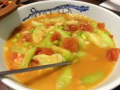 番茄丝瓜毛豆-农乐园食府(梅城镇店)