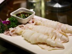 白灼鱿鱼-潮三爷砂锅焗海鲜·生腌·海鲜粥(朝晖店)