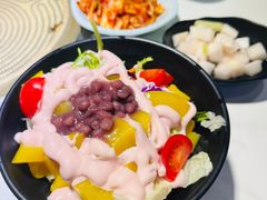 黄桃沙拉-猪啊牛呀羊啊铜盘烤肉(正大广场店)