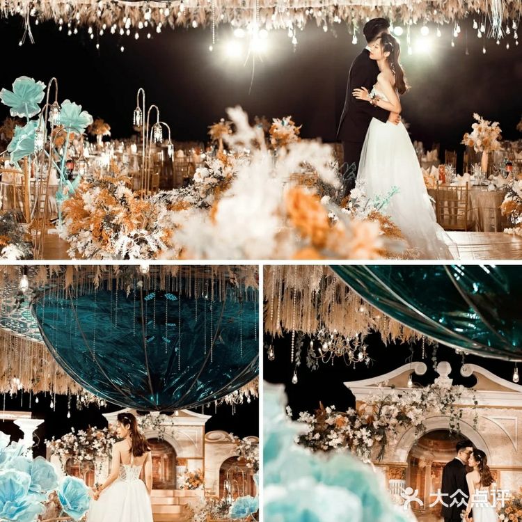 梦幻系香槟加蓝简欧式婚礼｜南昌婚礼策划