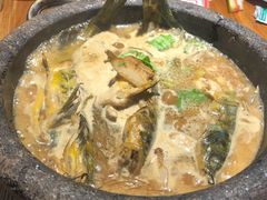白洋淀石锅嘎鱼-小放牛炒菜馆(三丰店)