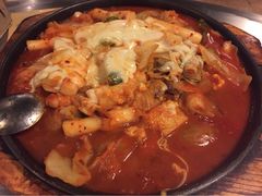 奶酪海鲜炒米条-包装马车·韩国料理·포장마차