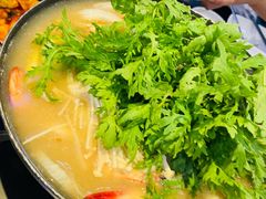 韩式肥牛蘑菇大酱火锅-青松馆韩国料理(香港中路佳世客店)