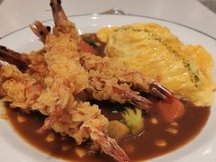 炸南美大虾咖喱蛋包饭4只-池奈·咖喱蛋包饭(熙地港店)