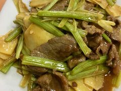 子姜炒牛肉-九和鸿禧饭店