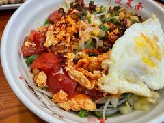 西红柿鸡蛋面-手擀菠菜面(西康路店)