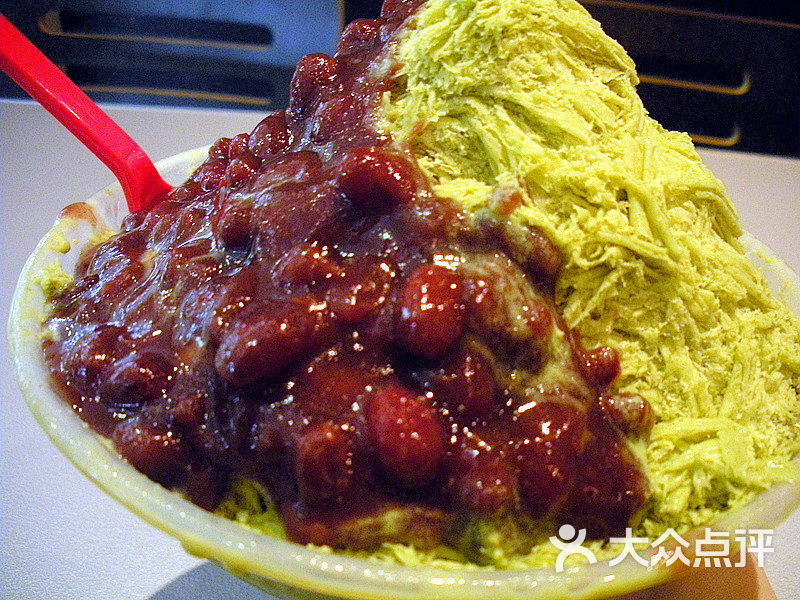 抹茶红豆绵绵冰