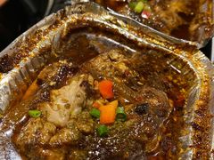 锡纸烤脑花-京韵胡同·酱香羊蝎子火锅涮肉(长寿路店)