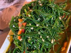 凉拌沙葱-大漠留香盐池滩羊烧烤餐厅(向阳步行街店)