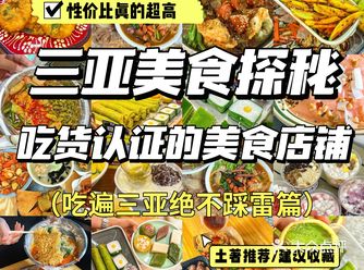三亚跟我一起冲击最厉害的美食店铺