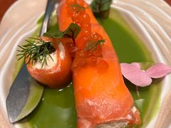 烟熏挪威三文鱼卷配红鱼籽酱-格鲁·秀色Georgia’s Feast