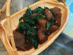 仙岛湖原始土菜苕粉块-鱼乐岛餐厅·户外花园主题餐厅
