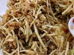 彝族丕菜炒肉末-建水五谷杂粮餐厅·建水美食